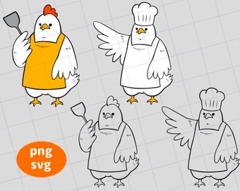 chicken chef,chicken illustration,chicken character,chicken cooking,chicken png,chicken svg,chicken logo,chicken restaurant,apron chicken