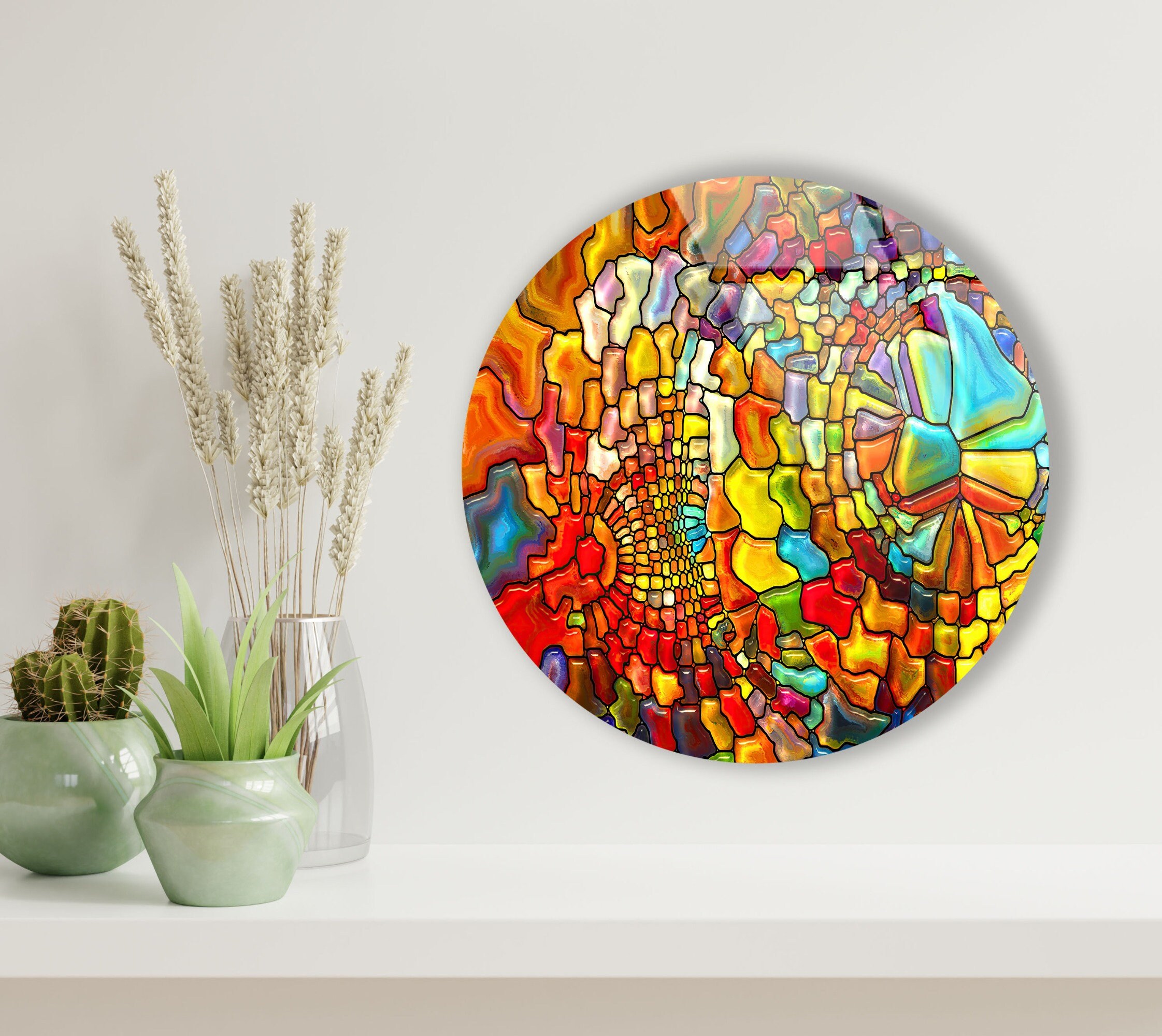 Tempered Glass Wall Artround Wall Art Giftcircle Wall Arttempered
