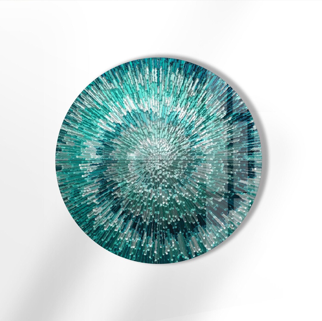 Tempered Glass Wall Artround Wall Art Giftcircle Wall Etsy