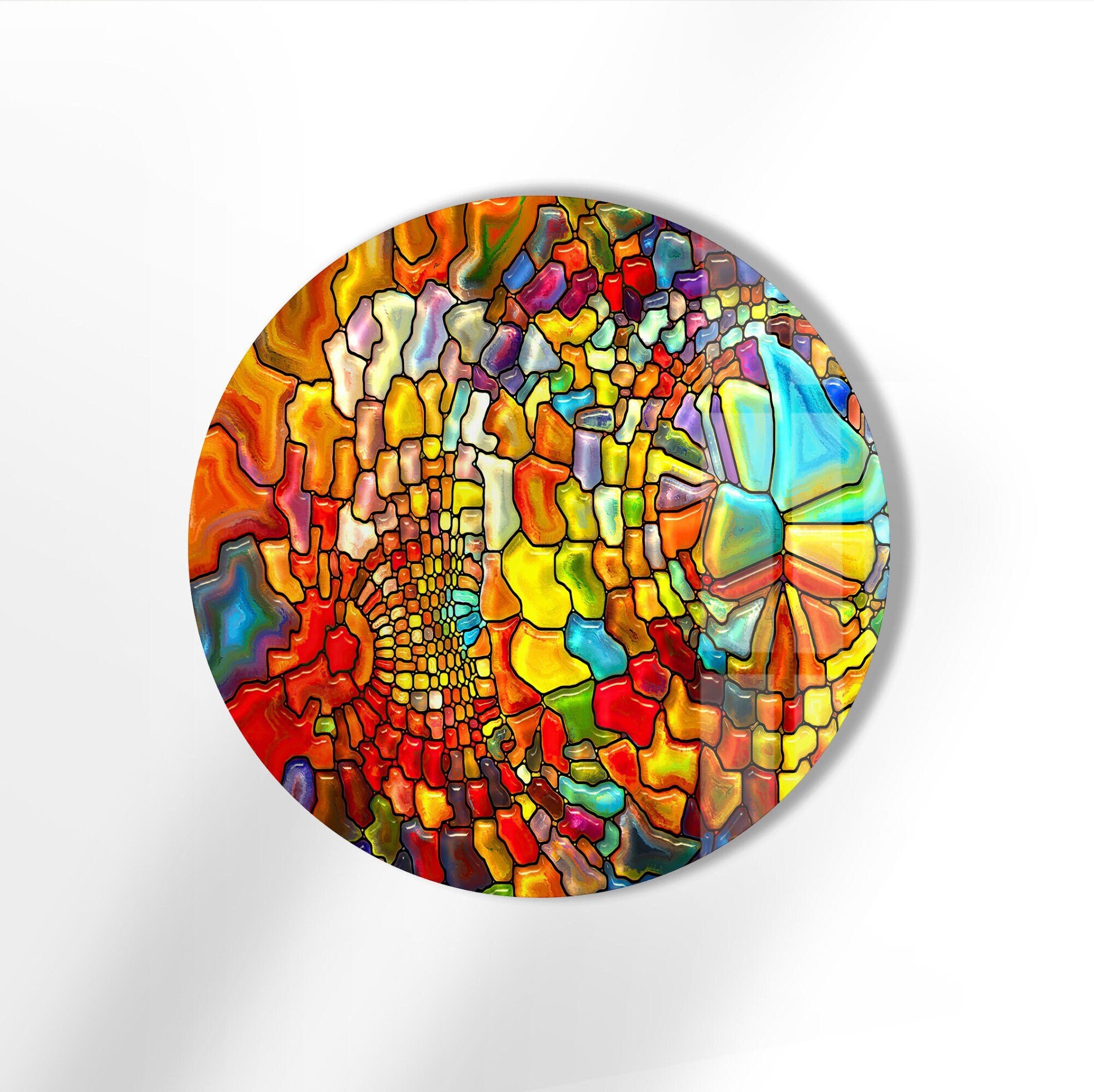 Tempered Glass Wall Artround Wall Art Giftcircle Wall Arttempered