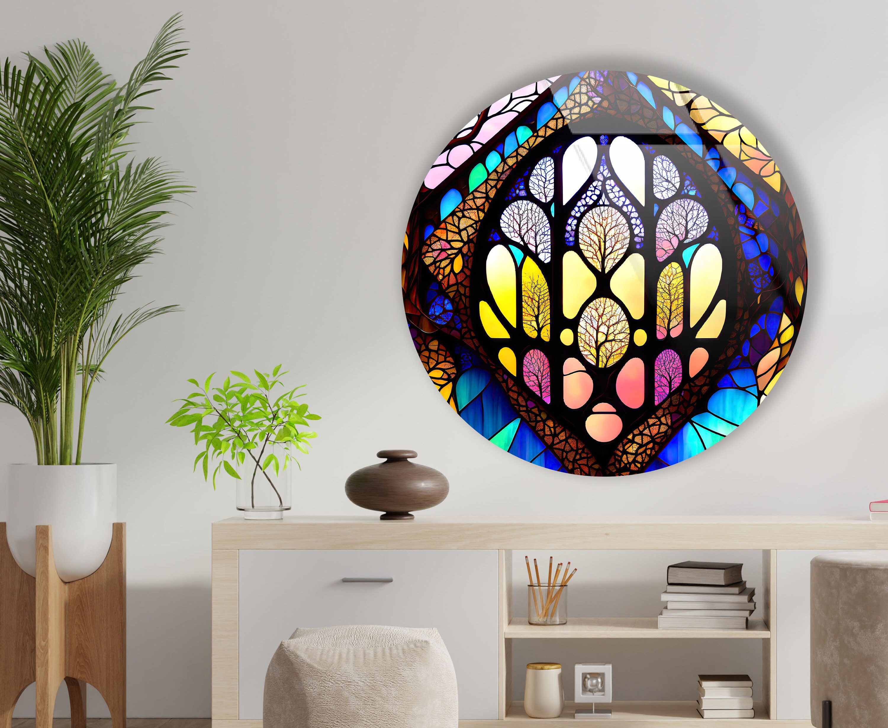 Tempered Glass Wall Artround Wall Art Giftcircle Wall Arttempered