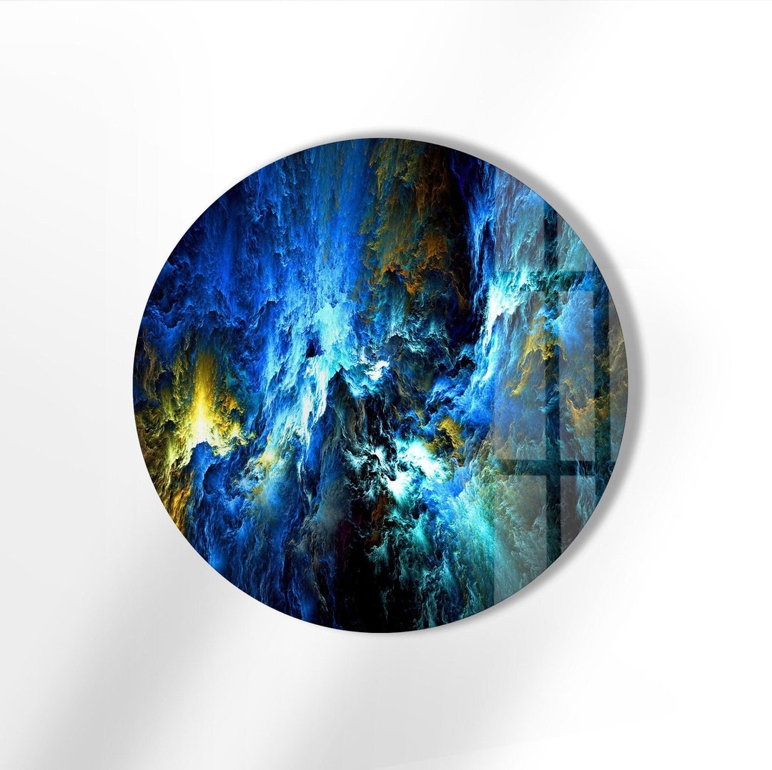 Tempered Glass Wall Artround Wall Art Giftcircle Wall Etsy