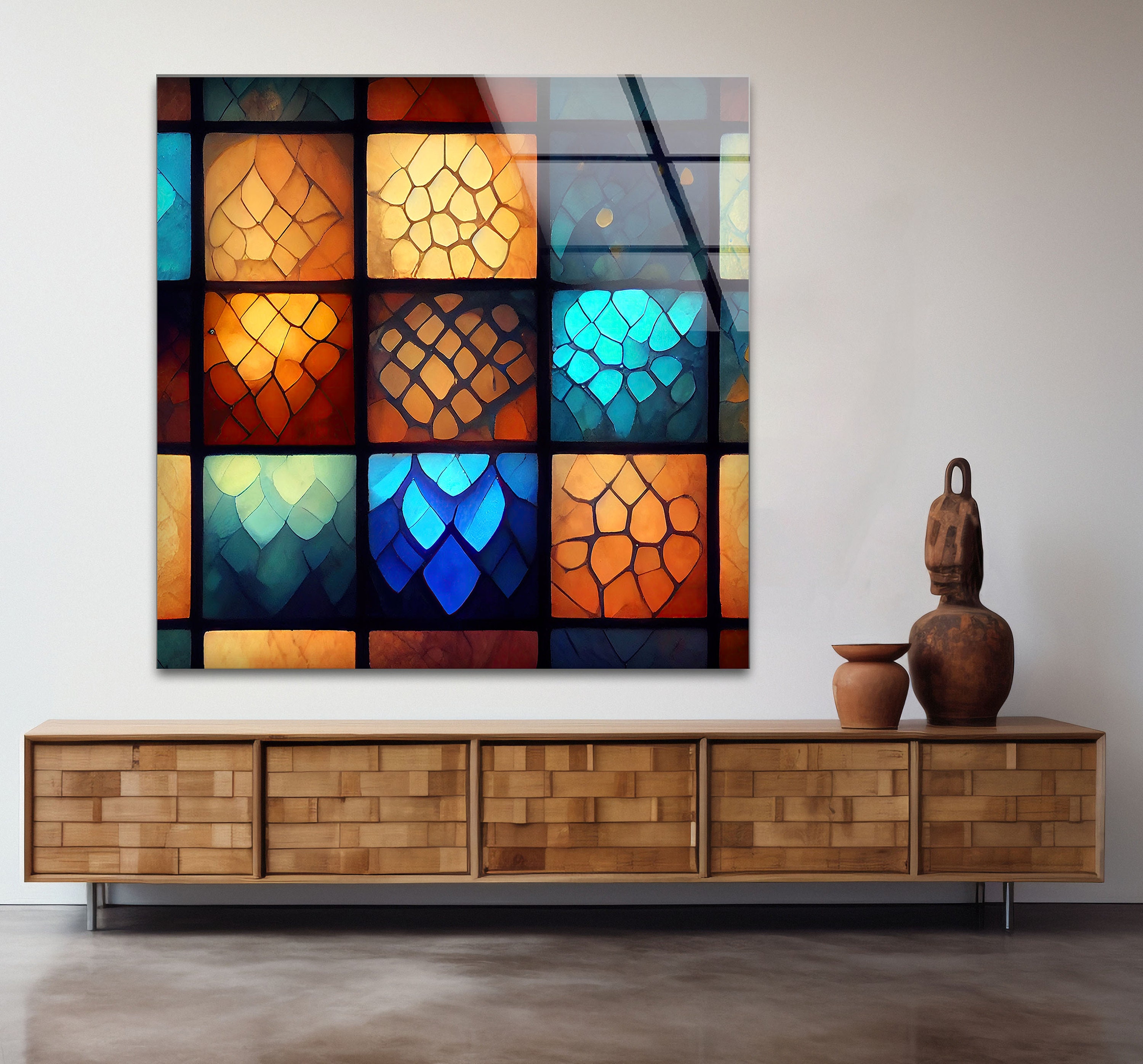 Tableau Mural En Verre Trempé - Décoration Zèbre Moderne - Taille Sur Mesure - Neuf