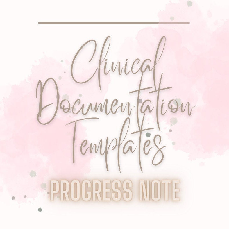 Progress SOAP note, digital download, PDF