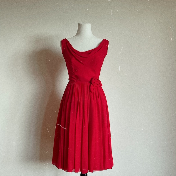 1950’s pink chiffon dress