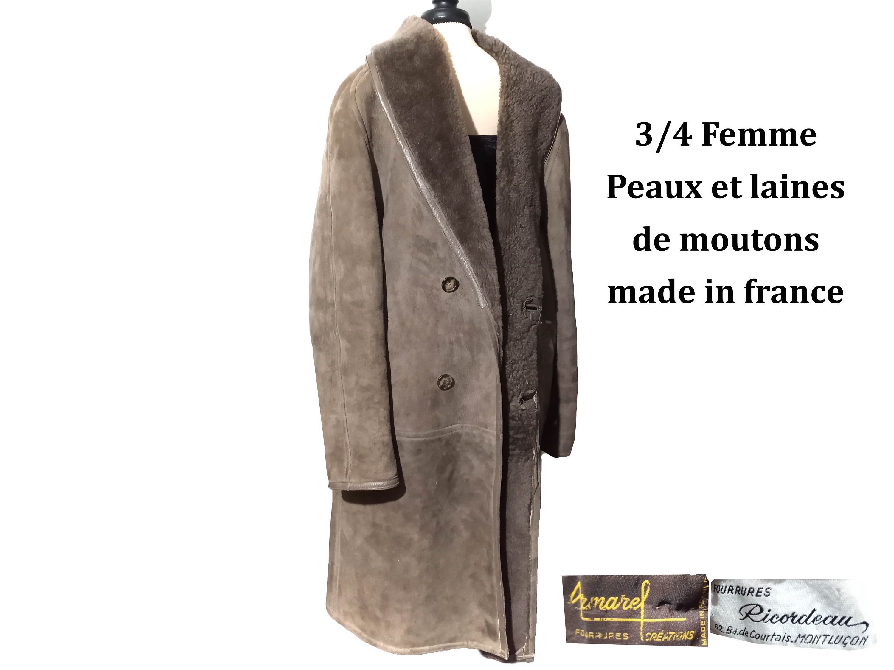 Manteau en peau de mouton - Etsy France