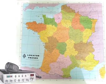 RadioCibi map of France REF, network of French VHF UHF sound Image and microwave transmitters - Tours cartography Lorraine Nancy from 1992