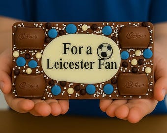Leicester Fan Belgian Chocolate Bar: Leicester Football Gift