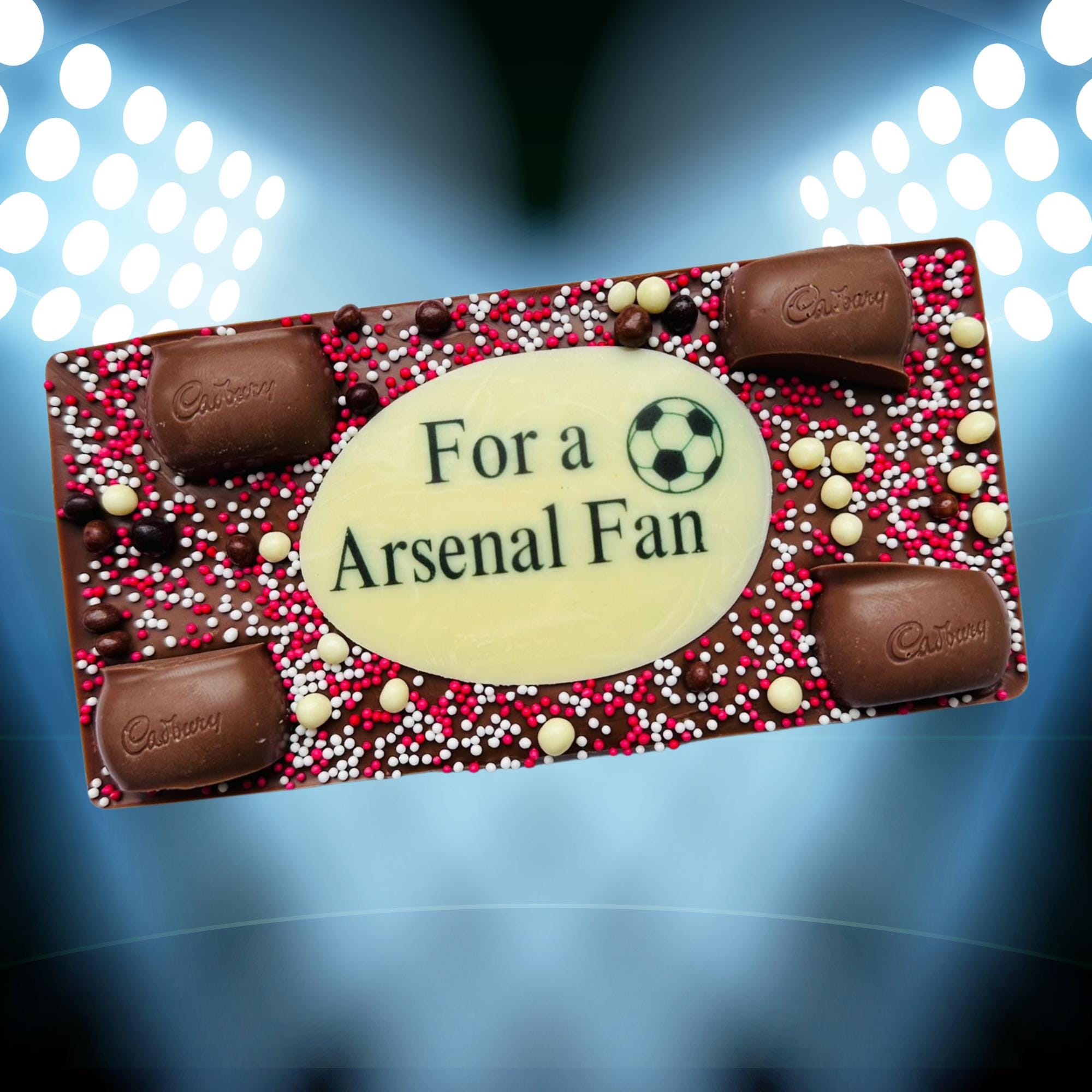 Arsenal Football Fan Belgian Chocolate Bar: Soccer Gift - Etsy UK