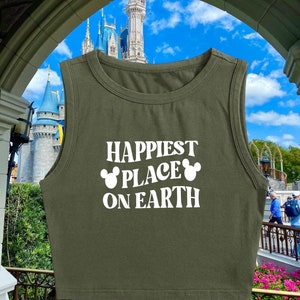 Happiest Place crop top | Disney inspired Crop | Mickey crop top | Multi colors available