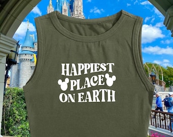 Happiest Place crop top | Disney inspired Crop | Mickey crop top | Multi colors available