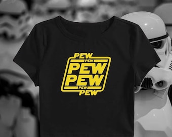 Pew Pew crop top | Disney Star Wars inspired crop top | Disney shirt | Star Wars shirt |