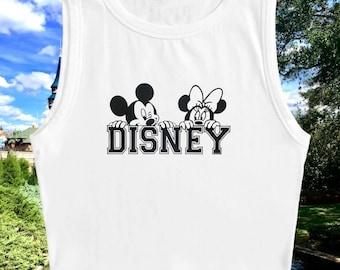 Peeking crop top | Disney inspired Crop Top | Mickey & Minnie crop top | Mickey - Minnie shirt