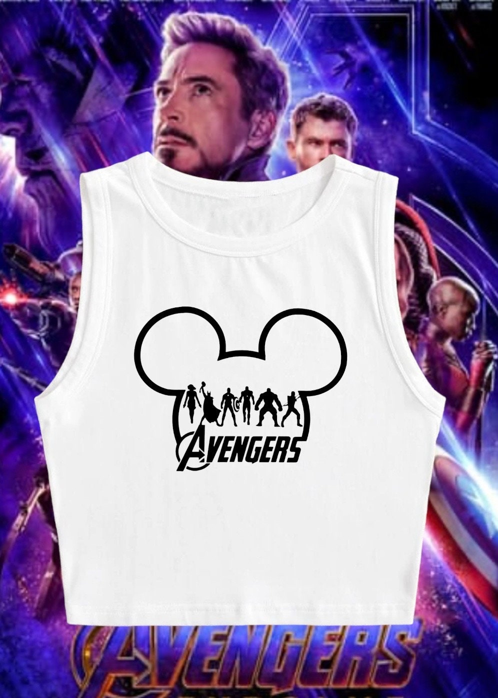Discover Heros Till The End Crop Tank Top, Disney Crop Tank Top, Hero Crop Tank Top