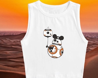 Roll with me crop top | Disney Star Wars inspired Crop Top | Disney shirt | BB8 crop top | Star Wars shirt