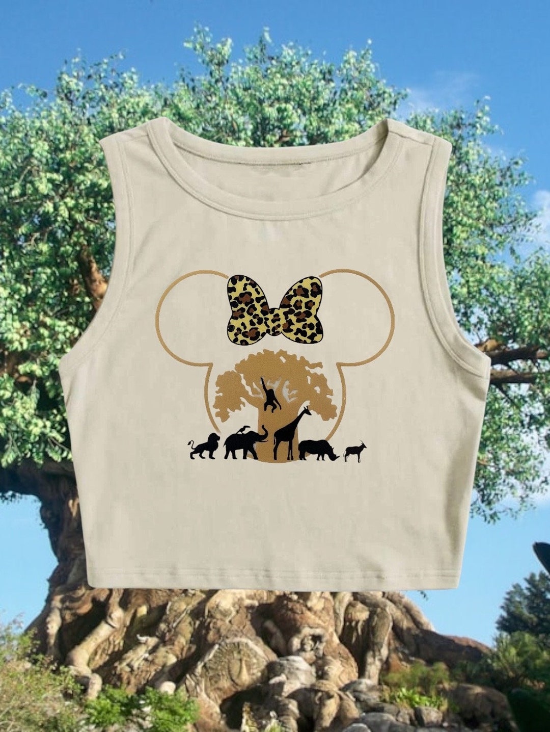Blue Safari Crop Top