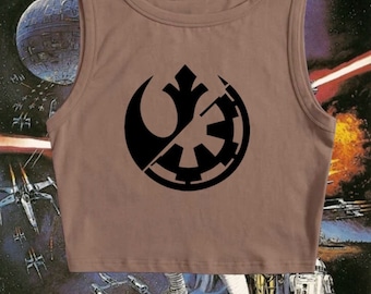 Which side will you choose crop top | Disney Star Wars inspired Crop Top | Disney Shirt | Hollywood Studios shirt | Multi colors available