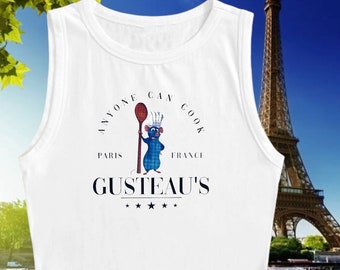 Ratatouille Inspired Shirt, Gusteau’s Crop Top, Anyone Can Cook Tee, Disney Foodie Shirt