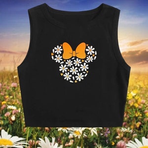 Bowquet of Flowers crop top | Disney  inspired Crop Top | Minnie crop top | Disney shirt | Minnie tank | with and without sleeves