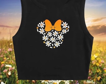 Bowquet of Flowers crop top | Disney  inspired Crop Top | Minnie crop top | Disney shirt | Minnie tank | Unique Vacation shirt