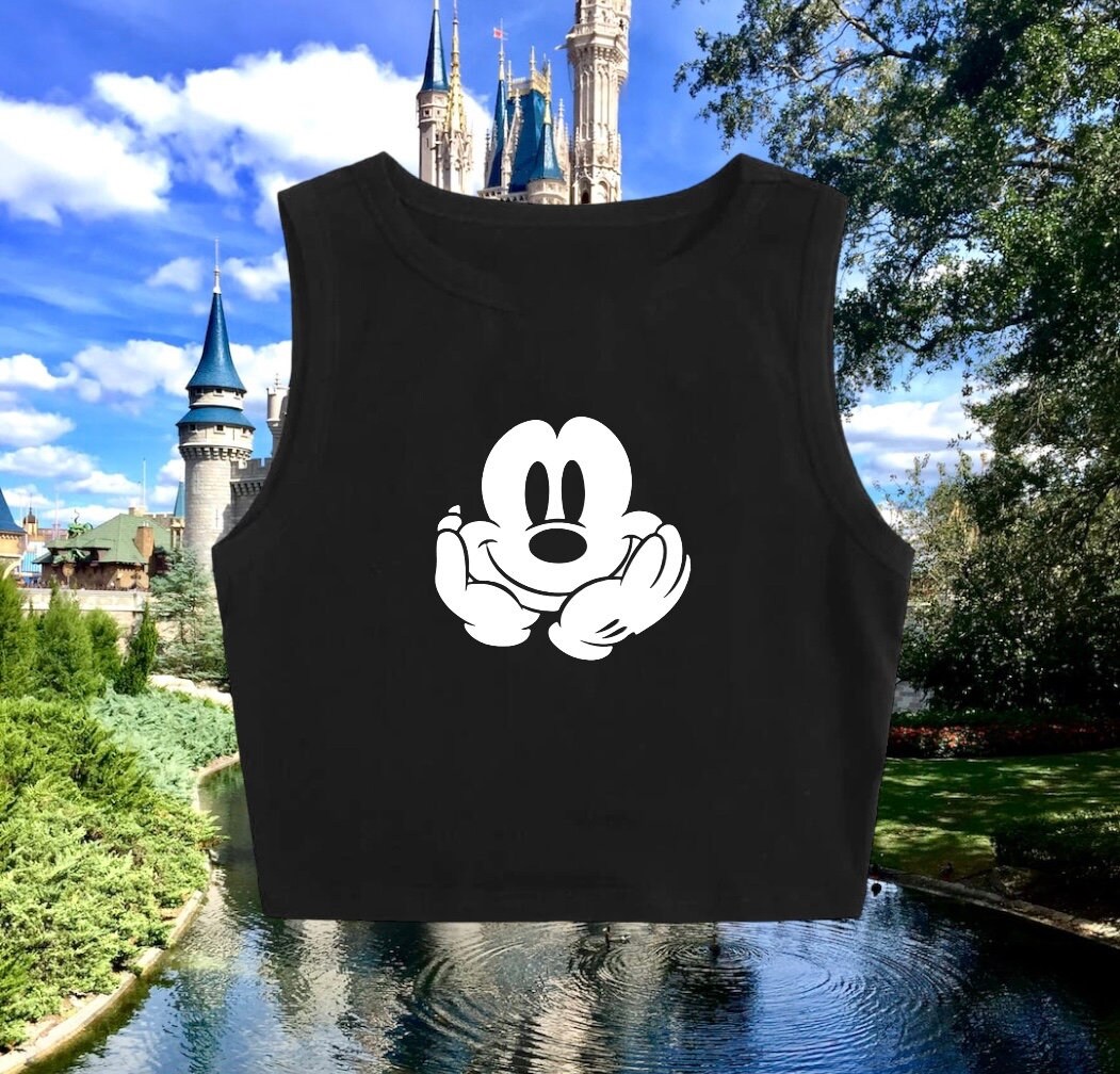 Discover Oh My Mickey Crop Tank Top, Disney Crop Tank Top