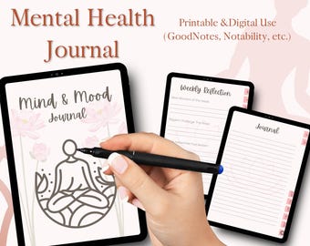 Calm Your Mind with a Printable Mental Health Journal | Mental Health Journal