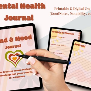 Digital Mental Health Journal and Self-Care Planner