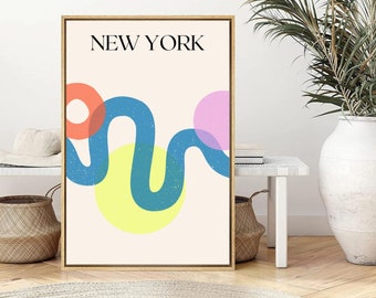 New York Poster | Digital Download | Abstract Decor | Printable | New York Print | Wall Art | New York Printable Art