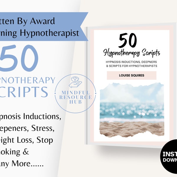 50 Hypnotherapy Scripts - For Hypnotherapists - Inductions - Stop Smoking - Weight Loss - Anxiety - Stress Relief - Hypnosis Script Book