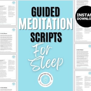 10 meditation scripts for sleep for therapists, yoga instructors, relaxation classes, hypnotherapy, retreats, meditation sessions