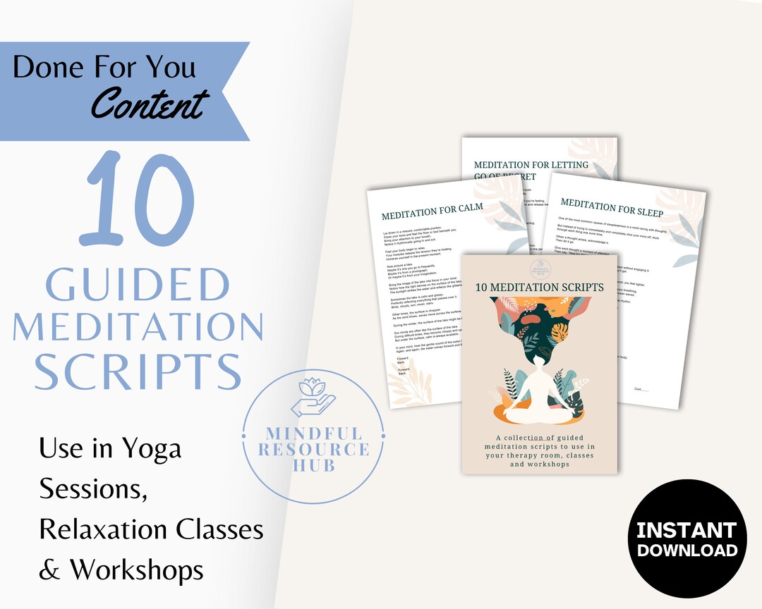 Yoga Scripts 10 Meditation Scripts for Therapists, Yoga Instructors, Relaxation ...
