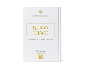 Quran Trace - White (Jannah Edition) Medina Uthmani Script - Hardcover Full Quran (620 Pages) International Bestseller