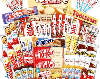 Mega XXL Schokoladenbox | 60+ Schokoriegel | Schokolade Mix | Große Schoko Geschenkbox für Familie, Büro | Süßigkeiten Vorrat | Candy & Bar®