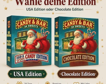 USA Adventskalender 2026 XXL | 24 American Candy Süßigkeiten | Snacks & Schokolade | Geschenk für USA Fans