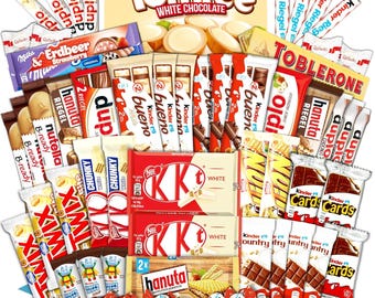 Mega XXL Schokoladenbox | 60+ Schokoriegel | Schokolade Mix | Große Schoko Geschenkbox für Familie, Büro | Süßigkeiten Vorrat | Candy & Bar®