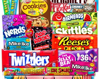 Jumbo USA Original BOX | 21 US Süßigkeiten Snacks | American Candy Mix Geschenkbox | Ideal als Geschenk für Geburtstag | Candy & Bar