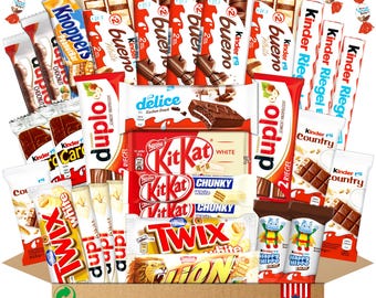 XL Schokoladen Box | Große Schoko Mix Box mit Schokoriegeln | Schokolade Geschenkbox für Familie + Freunde | Süßigkeiten Box | Candy & Bar®