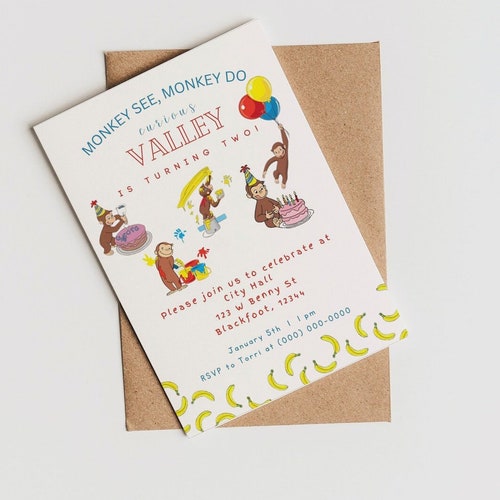 Curious Birthday Party Invitation Curious Etsy