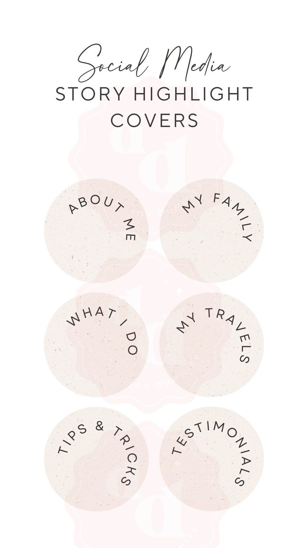 Editable Minimalist Instagram Highlight Story Cover Templates Neutral