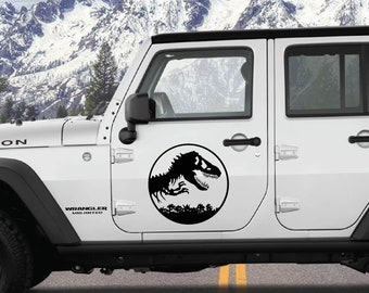Dinosaur Jurassic Park Compatible for Jeep SUV Truck Car Vehicle Decal Vinyl Sticker Weatherproof Waterproof
