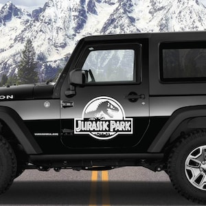 Custom Jurassic Park Colored Dinosaur Compatible for Jeep SUV Truck Car Vehicle Decal Sticker