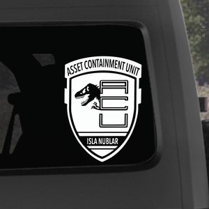 Isla Nublar ACU 資産封じ込めユニット ジュラシックパーク 恐竜 ジープ SUV トラック 車用 デカール ステッカー