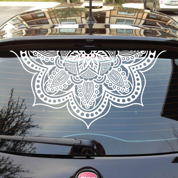 Mandala geometrico veicolo finestra posteriore decalcomania mistica natura impermeabile auto vinile adesivo