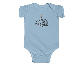 My Rock Onesie Christian Onesie Catholic Onesie Baptism Onesie Christening Onesie Christian Baby Onesie Religious Onesie Gift for Baptism