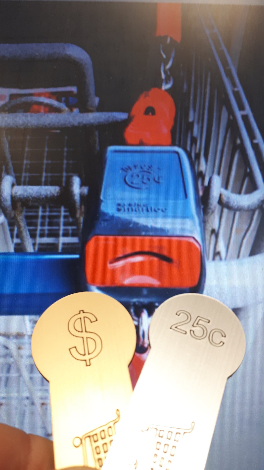 Shopping Cart Coin Buggy Buck Trolley Token Loonie Key Etsy