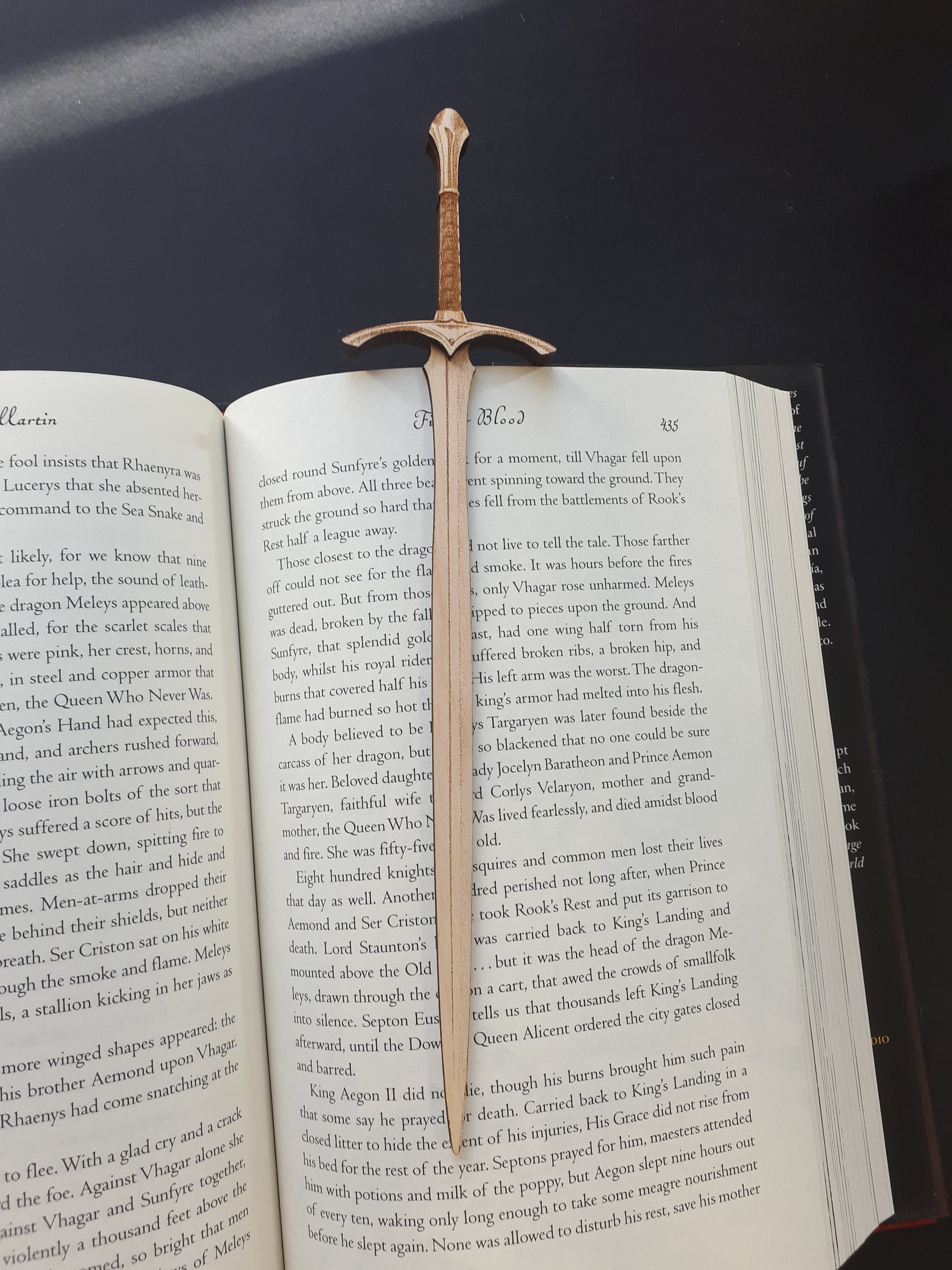 Sword Bookmark in Gold Cotton and Silver Crochet for Fans of Medieval  Fantasy Books 