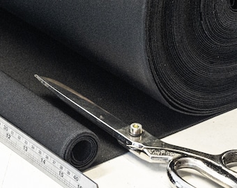 15 Inch (39 cm) - Ultra Wide Heavy Duty Woven Elastic Band - Shoes Repair Elastic - High Boots Repair Elastic - Black