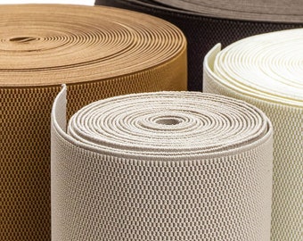 16 cm (6,3 po.) - Bande élastique tissée de luxe ultra-large texturée en nid d'abeille - Élastique latéral pour bottines Chelsea