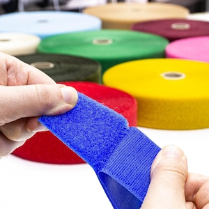 2 Inch (5 cm) Wide Velcro Strap Fastener - Strong Hold Colored Hook & Loop - Multi-Purpose for Sewing and Crafts