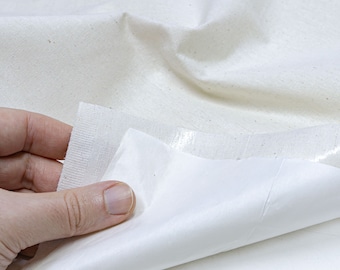 Heat Activated Self-Adhesive Backing Reinforcement Lining Cloth for Leather - Iron on Canvas Temper